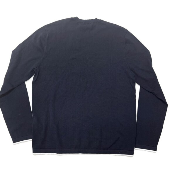 Armani Exchange AX Sweeater Mens Large Big Logo Blue NWT Crewneck Pullover - Picture 9 of 9
